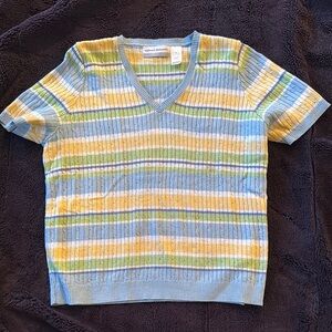 Alfred Dunner Short Sleeve, sweater and pastel colors